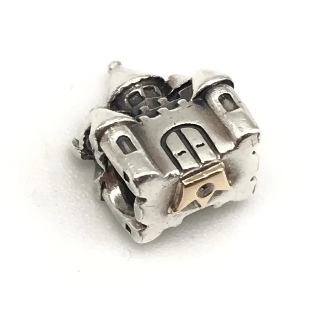 Pandora 925 14K Two Tone Happily Ever After After Princess Castle Bead Charm